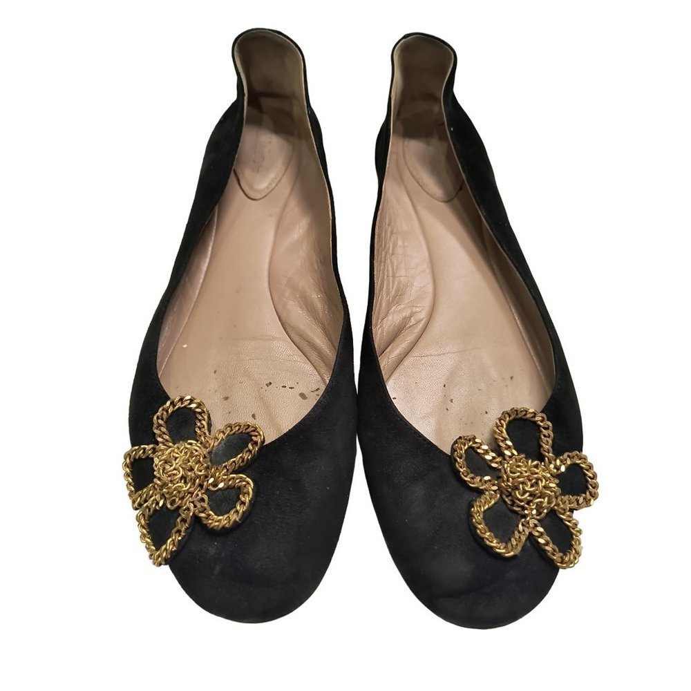 Chloé Chain Flower Ballet Flats • Size 36.5 US Woman's Size 6‎
